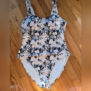 Nicole Miller Scoop Back Moonless Night Print One Piece Swimsuit Size L